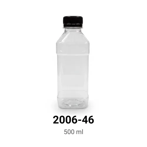 Square Juice Bottle with Tamper Cap 500 ml